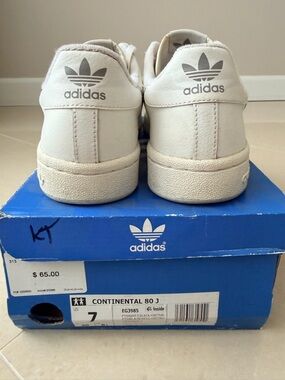adidas Kids Cream/White Continental-Style Sneakers